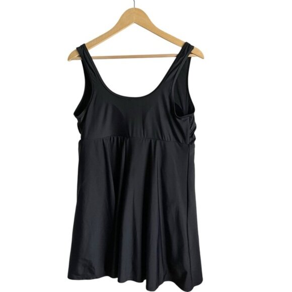 Torrid Zip Front Swim Dress Black Size 1 w/ Shorts UPF 50+ - Picture 5 of 12